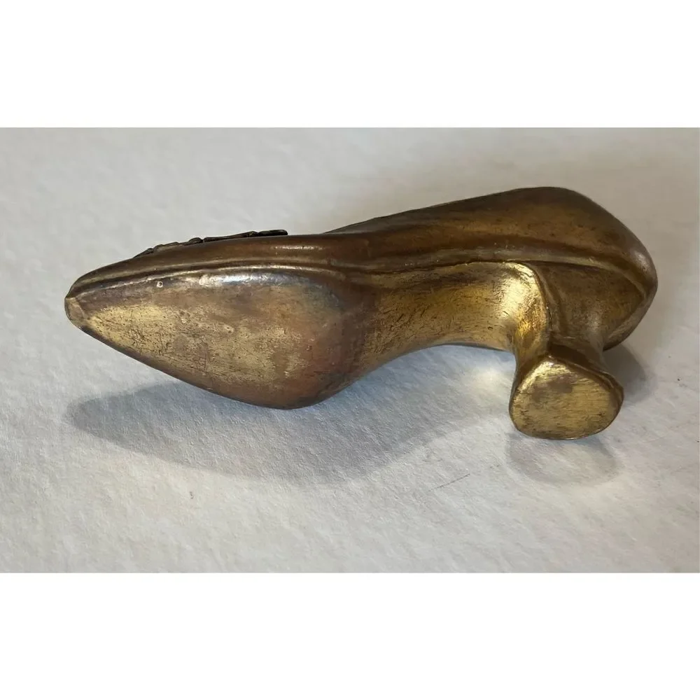 Heavy New York labeled pin cushion brass shoe - 3.75